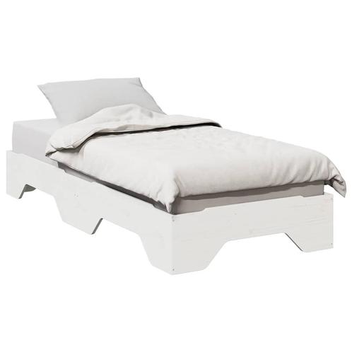 vidaXL Bedframe zonder matras stapelbaar 75x190 cm massief, Huis en Inrichting, Slaapkamer | Bedden, Nieuw, Verzenden