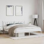 vidaXL Bedframe met hoofdbord metaal wit 180x200 cm, Huis en Inrichting, Slaapkamer | Bedden, Verzenden, Nieuw
