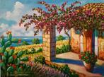 Antonino Cammarata (1962) - Primavera sulla costa, Sicilia, Antiek en Kunst, Kunst | Schilderijen | Klassiek
