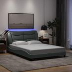 vidaXL Bedframe met LED zonder matras 120x200 cm stof, Verzenden, Nieuw