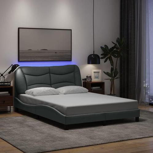 vidaXL Bedframe met LED zonder matras 120x200 cm stof, Huis en Inrichting, Slaapkamer | Bedden, Nieuw, Verzenden