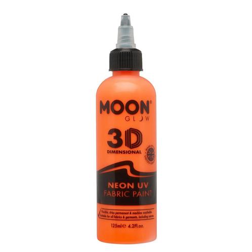 Moon Glow Neon UV Fabric Paint 125ml Intense Orange 125ml, Hobby en Vrije tijd, Feestartikelen, Nieuw, Verzenden