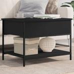 vidaXL Salontafel 70x50x50 cm bewerkt hout en metaal zwart, Huis en Inrichting, Tafels | Salontafels, Verzenden, Nieuw