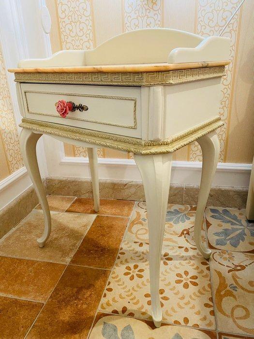 Nachtkastje - Hout, Marmer, Antiquités & Art, Curiosités & Brocante