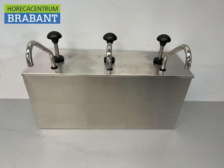 HCB RVS Sauzenbar 3 Dubbele Sauspomp Sausdispenser 3 x 4, Zakelijke goederen, Horeca | Keukenapparatuur, Ophalen of Verzenden