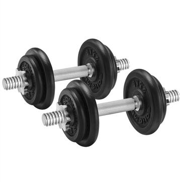 Dumbell set - 2 stuks - 2x10 kg - totaal 20 kg - gietijzer beschikbaar voor biedingen