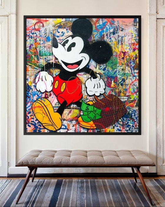 CASPA - Mickey Mouse money gucci bag, Antiek en Kunst, Kunst | Schilderijen | Modern