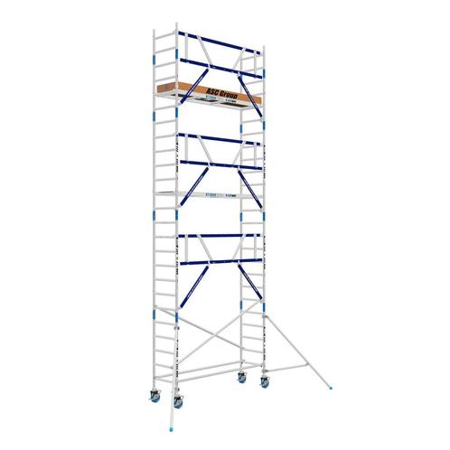 AGS Pro rolsteiger ASC 75 x 250 x 8,2wh enkelzijdig, Doe-het-zelf en Bouw, Steigers, Rolsteiger of Kamersteiger, Nieuw, 5 meter of hoger