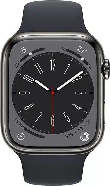 Apple Watch Series 8 45MM Graphite Stainless Steel Grafie..., Télécoms, Ophalen of Verzenden