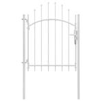 vidaXL Poort 1x2 m staal wit, Tuin en Terras, Verzenden, Nieuw