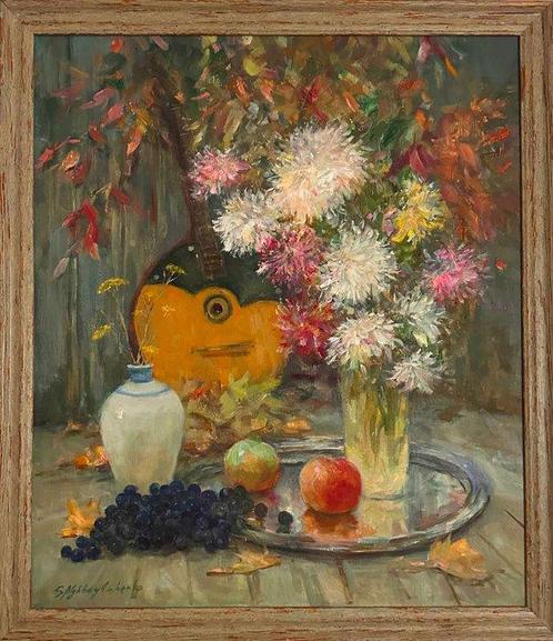 Sergey Mikhailichenko - Autumn harvest., Antiquités & Art, Art | Peinture | Moderne