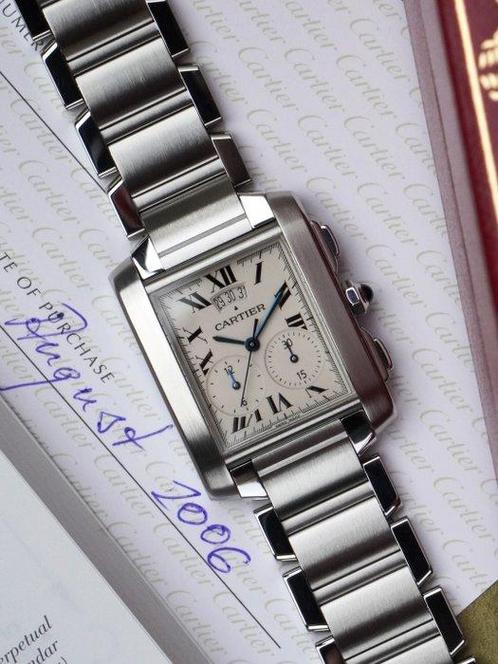 Cartier - Tank Française Chronoflex - 2653 - Unisexe -, Handtassen en Accessoires, Horloges | Heren