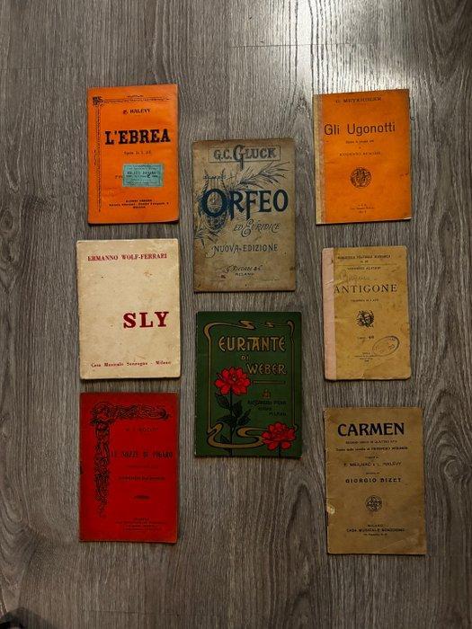 Carlo Maria Weber - Lotto di 8 libretti d’opera originali, Antiquités & Art, Antiquités | Livres & Manuscrits