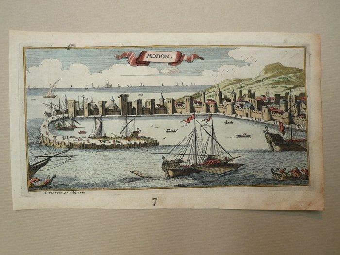 Griekenland - Methoni; J. Peeters - Modon - 1681-1700, Boeken, Atlassen en Landkaarten