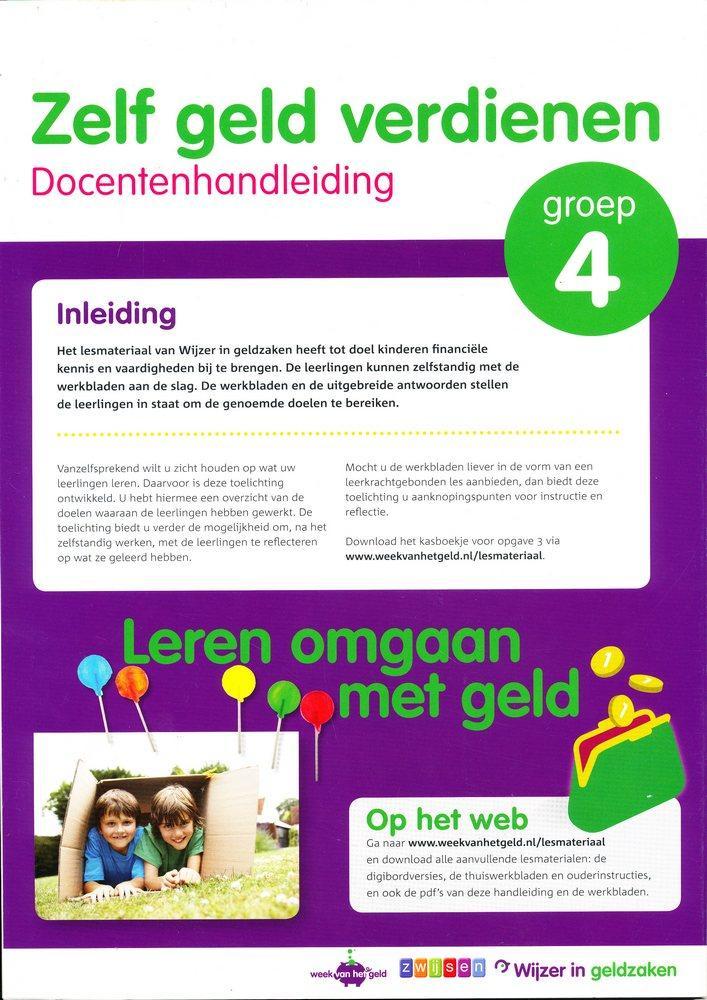 Zelf Geld Verdienen Docentenhandleiding Groep 4, Livres, Livres scolaires, Envoi