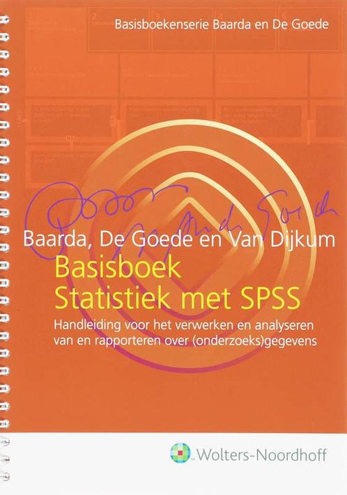 Basisboek Statistiek met SPSS 9789001700102 Martijn de Goede, Boeken, Wetenschap, Gelezen, Verzenden