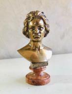 Buste, Escultura de Beethoven - 11 cm - Brons, Marmer, Antiek en Kunst