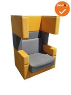 Akoestische design Fauteuil - Oranje / grijs - refurbished, Vergader- of Presentatieruimte, Ophalen of Verzenden, Gebruikt, Stoel
