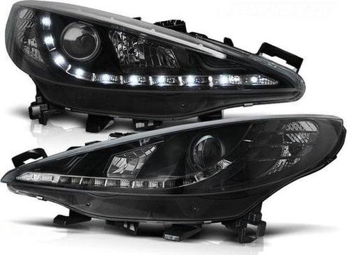Koplampen met parkeerlicht PEUGEOT 207 05 06-06 12 ZWART, Auto-onderdelen, Verlichting, Nieuw, Ophalen of Verzenden