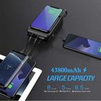 43800mAh Qi Solar Powerbank met 4 Zonnepanelen - 10W, Telecommunicatie, Verzenden, Nieuw
