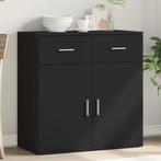 vidaXL Dressoir 79x38x80 cm bewerkt hout zwart, Huis en Inrichting, Verzenden, Nieuw