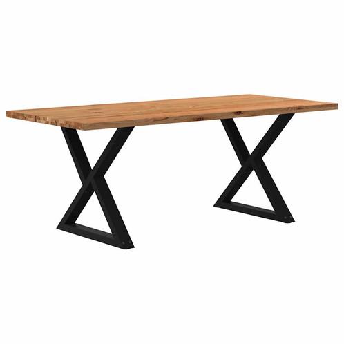 vidaXL Eettafel rechthoekig 200x90x74 cm massief eikenhout, Huis en Inrichting, Tafels | Eettafels, Nieuw, Verzenden