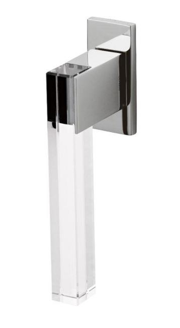 Olivari raamkruk Ice Cube chroom transparant, Klink of Kruk