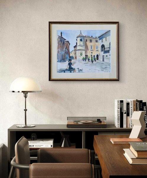 Azi - Piazza dellOrologio Tivoli Italia, Antiek en Kunst, Kunst | Schilderijen | Modern