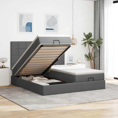vidaXL Ottoman bed met matrassen en LEDs 180x200cm stof, Huis en Inrichting, Slaapkamer | Bedden, Nieuw, Verzenden
