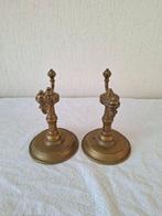 Chenet (2) - Laiton - marque imprimée au tampon, Antiquités & Art