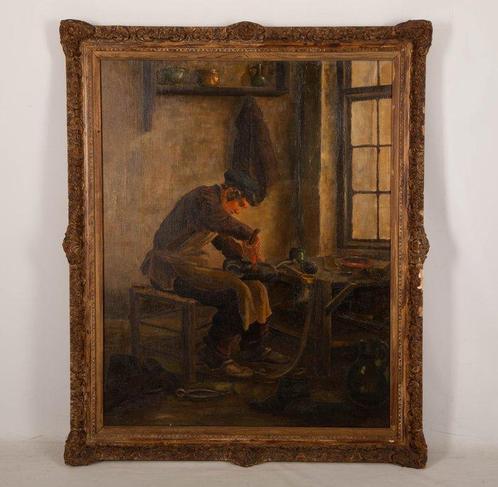 Rik Guybert (XX) - De Schoenmaker, Antiek en Kunst, Kunst | Schilderijen | Klassiek
