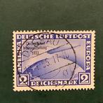 Duitse Rijk 1930 - 2 Mark Chicagofarth met centrale stempel, Postzegels en Munten, Gestempeld