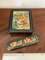 Palekh lacquer boxes - Sieradendoos (2) - papier-maché -