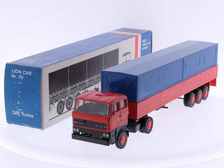Schaal 1:50 DAF 2800 Lion Car Nr. 58-70 trekker met opleg..., Hobby en Vrije tijd, Modelauto's | 1:50, Gebruikt, Ophalen of Verzenden