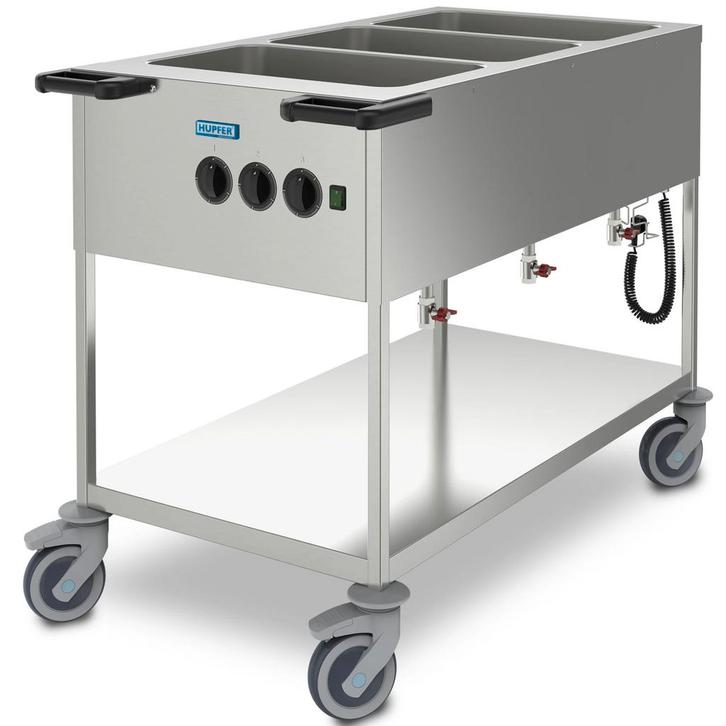 Bain-Marie Wagen | Elektrisch | 3x 1/1 GN |  90°C | 2.1kW, Articles professionnels, Horeca | Équipement de cuisine, Envoi