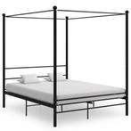 vidaXL Hemelbedframe metaal zwart 160x200 cm, Verzenden, Nieuw