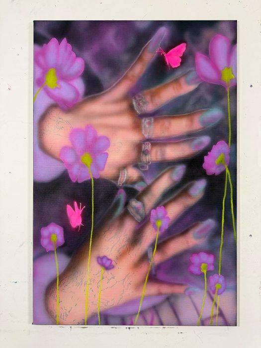 Ahmad Mallah - Malak “angel” XL, Antiquités & Art, Art | Peinture | Moderne