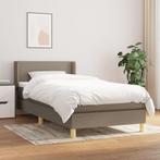 vidaXL Boxspring met matras stof taupe 90x200 cm, Huis en Inrichting, Verzenden, Nieuw