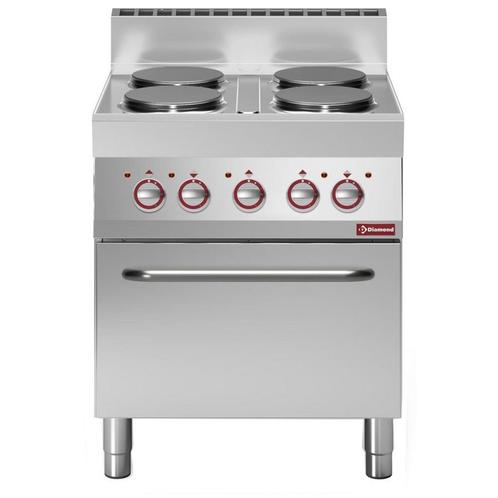 Elektrisch fornuis met 4 ronde kookplaten met convectie-oven, Articles professionnels, Horeca | Équipement de cuisine, Envoi