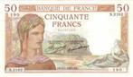France Fay 17/12 50 Francs Ceres 04/07/1935 Superbe Pick 81, Verzenden, België