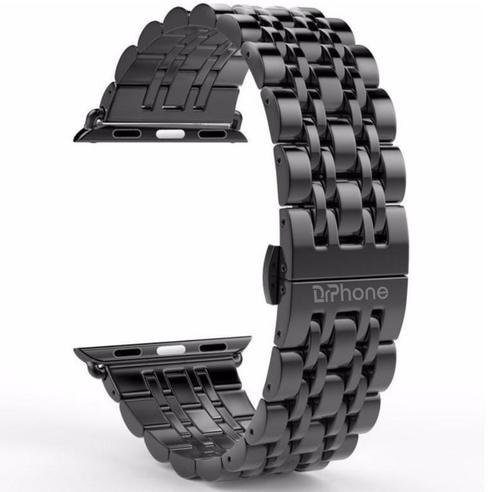 DrPhone 7 Kralen RVS Armband – Horlogeband - Geschikt voor, Handtassen en Accessoires, Smartwatches, Nieuw, Verzenden