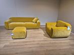 30% KORTING - NIEUW - Montel Bold set - Bank+Fauteuil+Hocker, Huis en Inrichting, Stof, 75 tot 100 cm, Ophalen of Verzenden, Montel Bold, velvet, showroom, montis, leolux, henders, hay