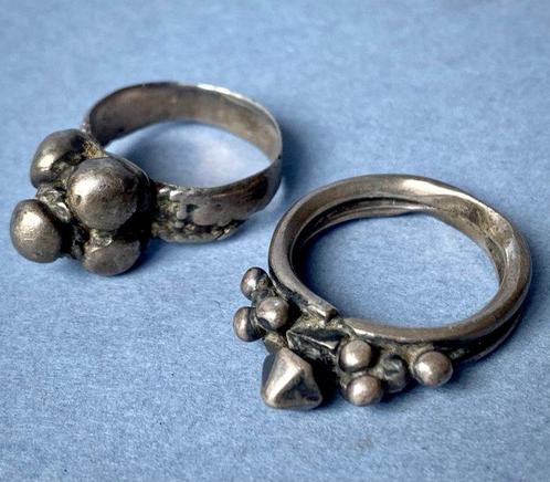 Twee zilveren ringen - Zilver - Mali - Begin 20e eeuw, Antiek en Kunst, Kunst | Niet-Westerse kunst