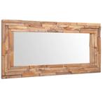 vidaXL Miroir décoratif Teck 120x60 cm Rectangulaire, Maison & Meubles, Accessoires pour la Maison | Miroirs, Verzenden, Neuf