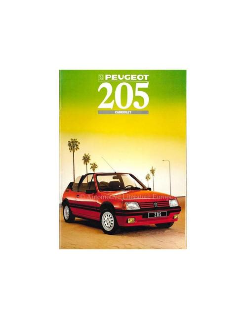 1988 PEUGEOT 205 CABRIO BROCHURE NEDERLANDS, Livres, Autos | Brochures & Magazines