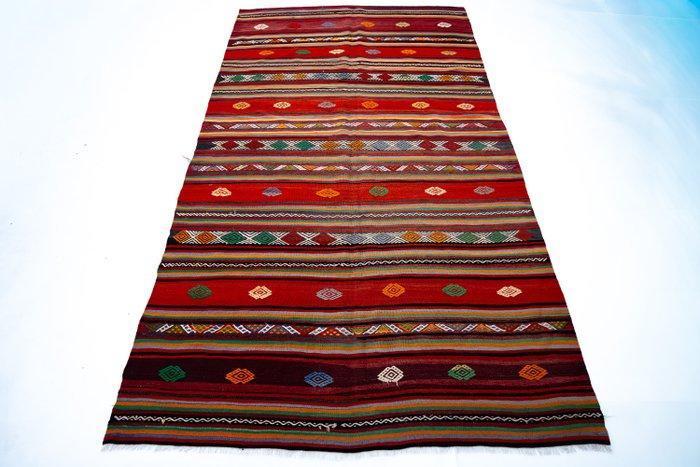 Usak - Kelim - 299 cm - 176 cm - Meerkleurig gestreept, Huis en Inrichting, Stoffering | Tapijten en Vloerkleden