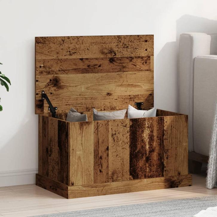 vidaXL Opbergbox 70x40x38 cm bewerkt hout oud houtkleurig, Huis en Inrichting, Kasten | Overige, Nieuw, Verzenden