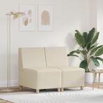 vidaXL Sofa Stoelen 2 pcs Crème 55 x 74 x 82 cm Kunstleer, Huis en Inrichting, Verzenden, Nieuw