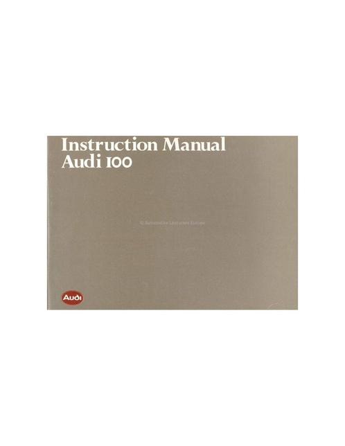 1983 AUDI 100 INSTRUCTIEBOEKJE ENGELS, Auto diversen, Handleidingen en Instructieboekjes, Ophalen of Verzenden