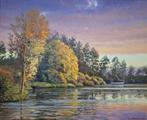 Daniel Trussart (XX) - Le lac au coucher de soleil